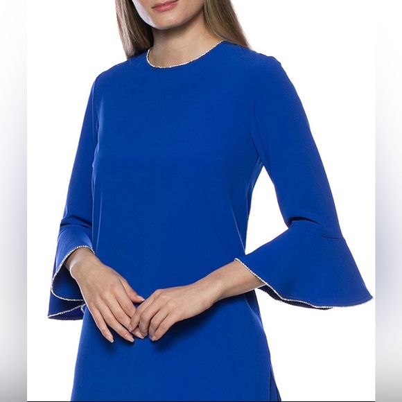 Marina
Crew Neck 3/4 Bell Sleeve Rhinestone Trim 2-Piece Pant Set NWOT - Picture 3 of 4